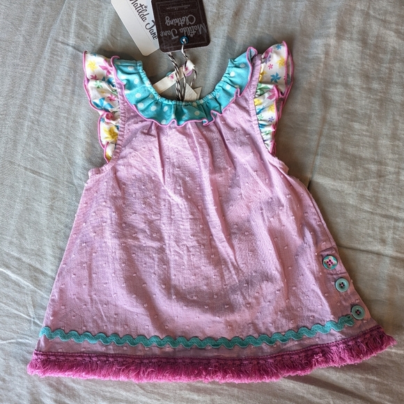 Matilda Jane NWT Let's Go Together Pinwheel Tunic Top sz 6-12 mo - Picture 1 of 2